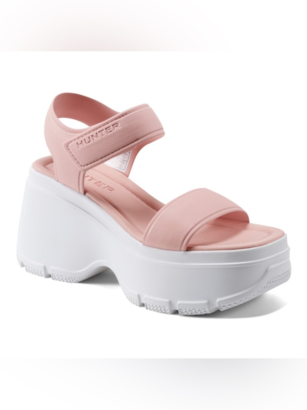 Hunter pink platform sandals